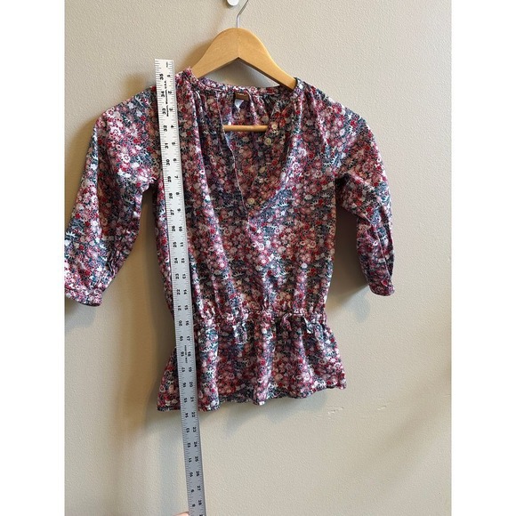 Tea Collection Floral Long Sleeve Button Down Tunic Girls Size 8 - Picture 8 of 12